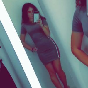 Tight t-shirt dress with stripes